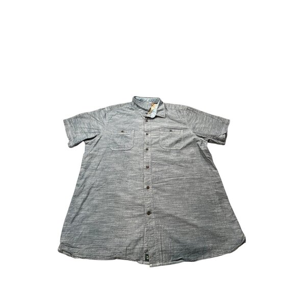 Outdoor Life Mens XXL Blue Chambray Short Sleeve Button Shirt Recycled materials - Picture 1 of 8